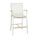 Armen Living Portals Outdoor Aluminum Patio Barstool in Light Matte White