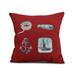 Simply Daisy 20 x 20 Sea Tools Geometric Print Outdoor Pillow Red