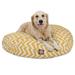 Majestic Pet | Chevron Round Pet Bed For Dogs Removable Cover Yellow Large