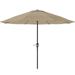Pure Garden 9FT Outdoor Vented Patio Umbrella with Easy Crank (Sand)