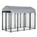 Pawhut 8 x 4 x 6 Large Outdoor Dog Kennel Galvanized Steel Fence with UV-Resistant Oxford Cloth Roof & Secure Lock
