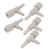 Unique Bargains 5 Pcs Adjustable Aquarium Fish Oxygen Air Line Tubing Flow Control Valves Gray