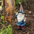 Alpine Corporation Patriotic Garden Gnome Saluting Statue