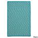 Colonial Mills Geometric Crisscross Pattern Braided Indoor/ Outdoor Area Rug Aqua 2 x 3 Reversible Stain Resistant 2 x 3 Accent Outdoor Indoor