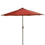 9 ft. Umbrella with Solar Power LED Lights Red