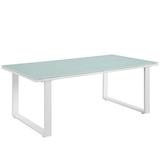White Fortuna Outdoor Patio Coffee Table