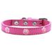 Mirage Pet Products 631-19 BPK18 Bright Pink Rose Widget Dog Collar Bright Pink - Size 18