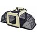 Pet Life Â® Hounda Accordion Metal Framed Soft-Folding Collapsible Dual-Sided Expandable Pet Dog Crate