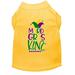 Mirage Pet Mardi Gras King Screen Print Mardi Gras Dog Shirt Yellow XS