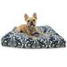 Majestic Pet | French Quarter Rectangle Pet Bed For Dogs Removable Cover Navy Blue Medium