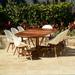 Amazonia Eilat Solid Wood 9 Pieces Extendable Oval Patio Dining Set Seating Capacity: 8