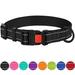 CollarDirect Reflective Dog Collar Safety Nylon Collars for X Large Dogs with Buckle Black