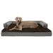 FurHaven Pet Products Plush & Decor Comfy Couch Memory Top Sofa-Style Pet Bed for Dogs & Cats - Diamond Brown Jumbo Plus