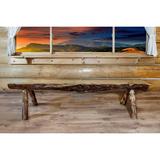 Glacier Country Collection Half Log Bench 5 Foot