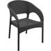 Compamia Panama Patio Dining Arm Chair in Dark Gray