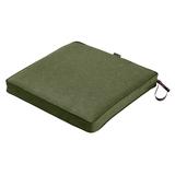 Classic Accessories Montlake FadeSafe Square Patio Dining Seat Cushion - 2 Thick - Heavy Duty Outdoor Patio Cushion with Water Resistant Backing Heather Fern Green 20 W x 20 D x 2 T