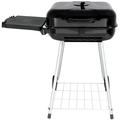 RevoAce 22 Square Steel Charcoal Grill with Foldable Side Shelf Black
