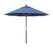 California Umbrella 9-ft. Round Marenti Wood-framed Olefin Market Umbrella (No Base) Frost Blue