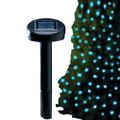 Collections Etc Festive Outdoor String Lights Solar Powered 60 Lights Blue