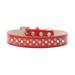 Sprinkles Ice Cream Dog Collar Pearl and Yellow Crystals Size 16 - Red