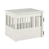 Ruffluv Pet Crate End Table White