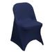 Your Chair Covers - Spandex Folding Chair Cover Navy Blue for Wedding Party Birthday Patio etc.