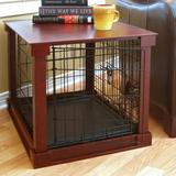 Merry Products End Table Dog Crate Mahogany Small 24L x 18W x 19H in.