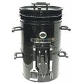 Big Bad Barrel BBQ Smoker Grill 5 in 1 Barrel can be used as a Smoker Grill Pizza Oven Table and Fire Pit