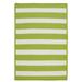 Colonial Mills Indoor/Outdoor LifeStyle Stripe Rug Lime 7 x 9 Reversible Made To Order Stain Resistant 7 x 9 Accent Outdoor