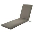 Classic Accessories Ravenna Water-Resistant Patio Chaise Lounge Cushion 72 x 21 x 3 inch Dark Taupe