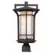 Maxim 65780WGBO Oakville LED 1-Light Outdoor Pole & Post Lantern Black Oxide