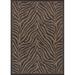 Couristan Recife Zebra Area Rug 7 6 x 10 9 Black-Cocoa