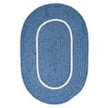 Colonial Mills 10 x 13 Blue and White Oval Area Throw Rug