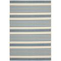 SAFAVIEH Courtyard Caroline Striped Indoor/Outdoor Area Rug 5 3 x 7 7 Beige/Blue