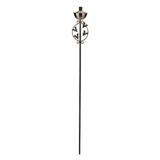 64.5 Brushed Copper Floral Motif Outdoor Patio Garden Oil Lamp Torch