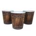 Poppelmann 7 in. Decorative Woodtone Plastic Coverpot - Pack of 3