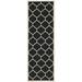 Safavieh Courtyard Alyssa Geometric Indoor/Outdoor Runner Rug 2 3 x 10 Black/Beige