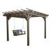 Highwood Bodhi 10 x 10 Pergola with 1 Lehigh 5ft Swing Set