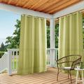Exclusive Home Cabana Solid Indoor/Outdoor Light Filtering Grommet Top Curtain Panel Pair 54 x96 Kiwi Green