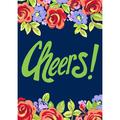 Toland Home Garden Green Floral Cheers Flower Cheers Flag Double Sided 28x40 Inch