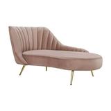 Meridian Furniture Margo Pink Velvet Chaise