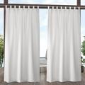 Exclusive Home Curtains Indoor/Outdoor Solid Cabana Tab Top Curtain Panel Pair 54x84 Vanilla