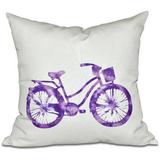 Simply Daisy 16 x 16 Life Cycle Polyester Indoor/Outdoor Pillow Purple (1 count)