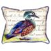 Female Wood Duck Script Small Indoor/Outdoor Pillow 11x14