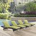 Modway Convene Chaise Outdoor Patio Set of 4 in Espresso Peridot