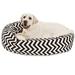 Majestic Pet Sherpa Chevron Bagel Pet Bed for Dogs Calming Dog Bed Washable Large Black
