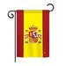 Breeze Decor BD-CY-GS-108075-IP-BO-D-US13-BD 13 x 18.5 in. Spain Flags of the World Nationality Impressions Decorative Vertical Double Sided Garden Flag Set with Banner Pole
