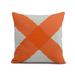 Simply Daisy 20 x 20 X Marks the Spot Geometric Print Outdoor Pillow Orange