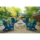 Westin Outdoor Braxton Folding Plastic Adirondack Chair (Set of 4) Navy Blue