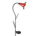 Gerson 45.25 Transparent Red Lily Lighted Solar Powered Outdoor Lawn Stake